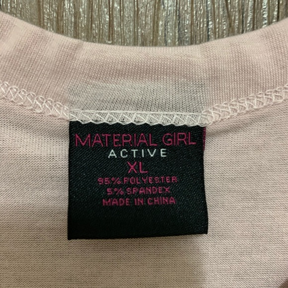 Material Girl Active Pink Cold Shoulder Short Sleeve Shirt Size XL - Picture 9 of 11
